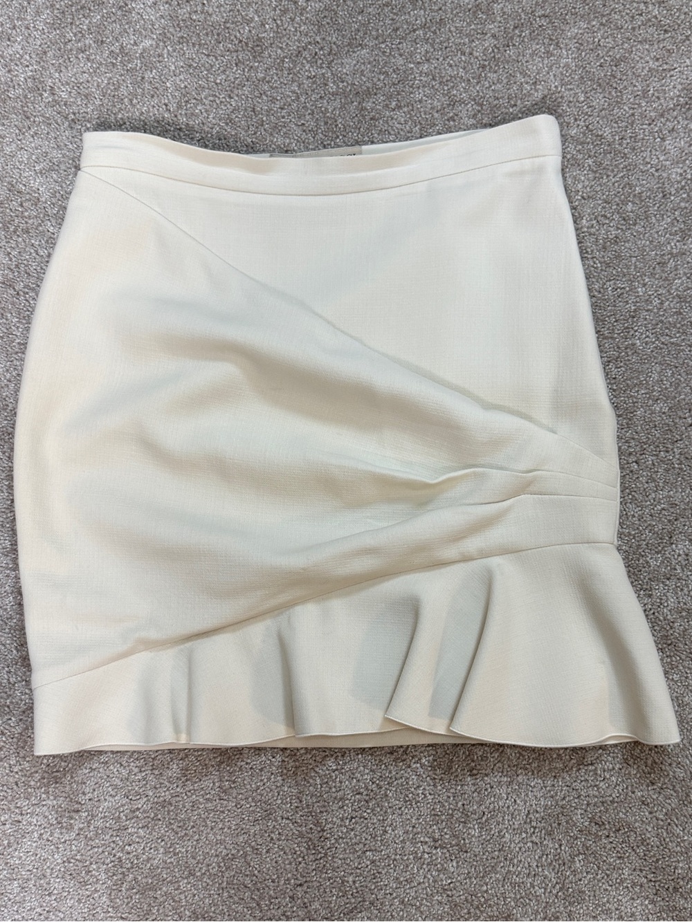 EMILIO PUCCI | Ivory Virgin Wool Draped Ruffle Mini Skirt | IT 40 / US 6 - Picture 9 of 16